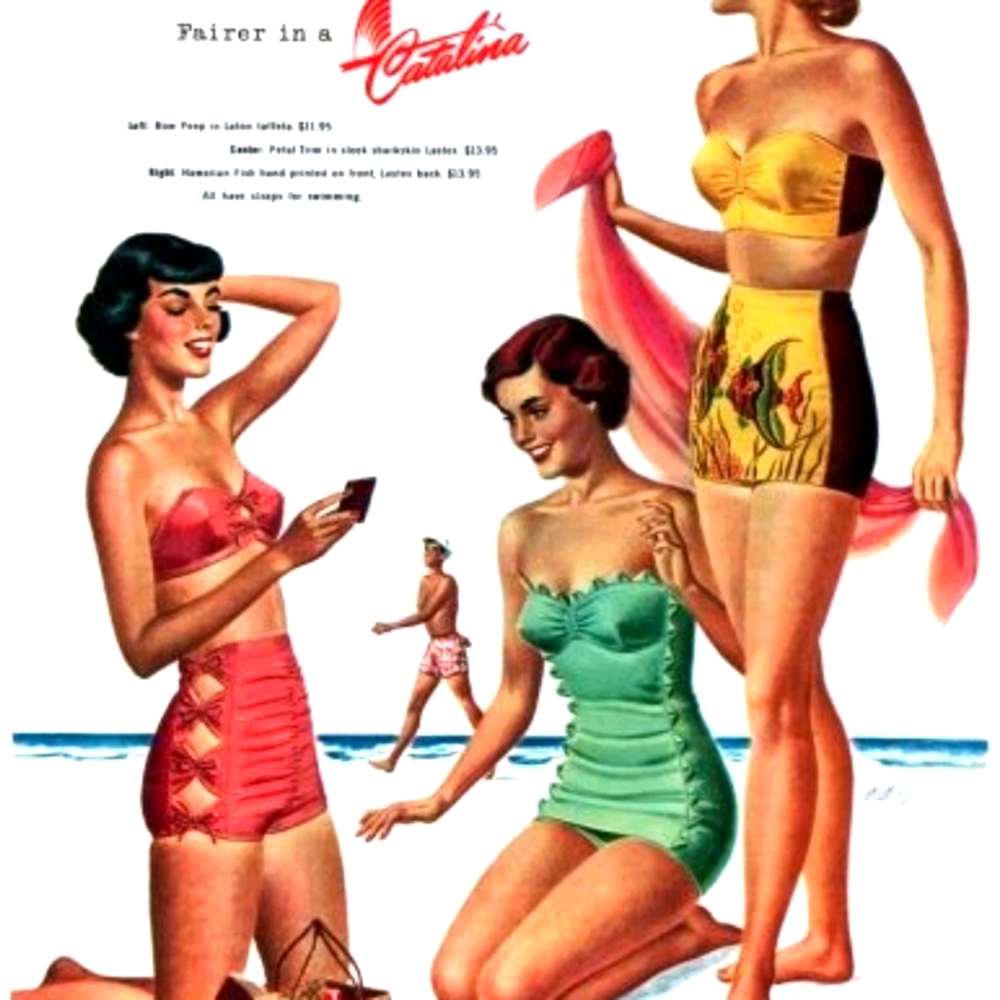 VINTAGE SWIMWEAR! LOVE THOSE ONE PIECES!